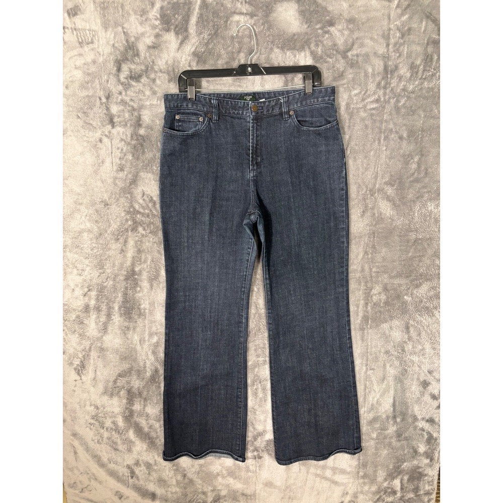 J.Crew Womens Dark Wash Bootcut Jeans Blue Denim Mid Rise Size 31 x 31.5